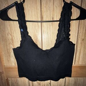 Aéropostale Black Lacy Crop Too